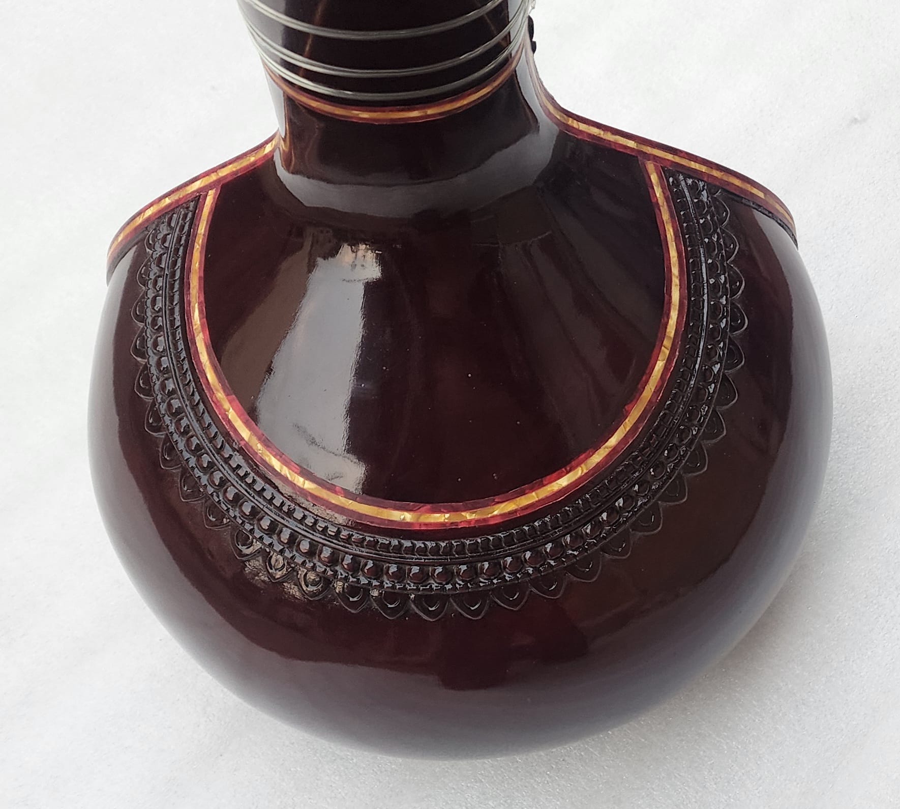 Sitar bone nut and frets